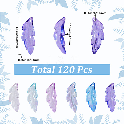 120Pcs 120Pcs 8 Colors Plastic Pendants FIND-SC0020-72-1