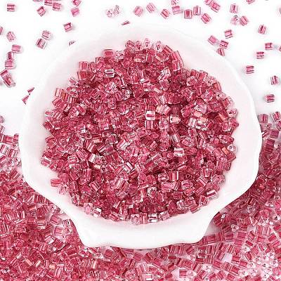 6/0 Transparent Inside Colours Glass Seed Beads SEED-N006-003K-1