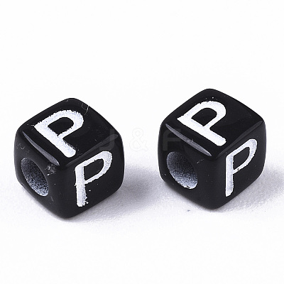 Opaque Acrylic Beads X-SACR-N002-01P-1