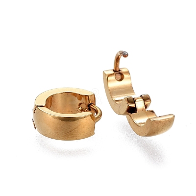 304 Stainless Steel Huggie Hoop Earrings EJEW-L252-035A-G-1