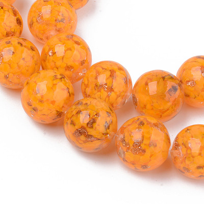 Handmade Gold Sand Lampwork Beads LAMP-S194-008C-07-1