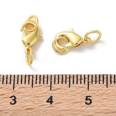 Rack Plating Brass Lobster Claw Clasps X-KK-F090-26G-01-1