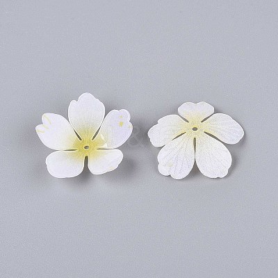 Flower Acrylic Bead Caps SACR-T017-51A-1