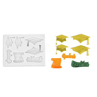 Bachelor Cap Shape Food Grade Silicone Molds DIY-H135-05-1