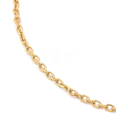 304 Stainless Steel Cable Chain Necklace for Women NJEW-G104-04G-1