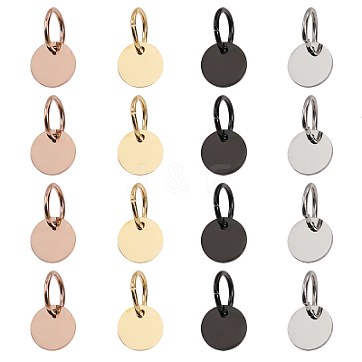 16Pcs 4 Colors 304 Stainless Steel Manual Polishing Charms STAS-CA0001-77-1