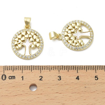 Brass Micro Pave Cubic Zirconia Pendants LS-KK-D384-06G-03-1