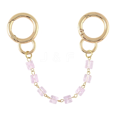 Glass Link Bag Extender Chains HJEW-YW00101-06-1