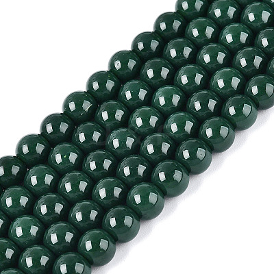 Opaque Solid Color Glass Beads Strands GLAA-T032-P6mm-24-1