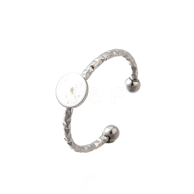 304 Stainless Steel Cuff Ring Components RJEW-H250-03D-P-1