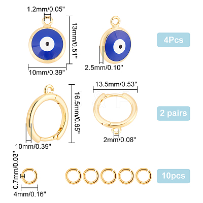 DIY Evil Eye Earring Making Kit DIY-AR0002-83-1