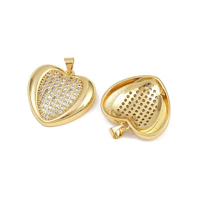 Brass Micro Pave Cubic Zirconia Pendants KK-C132-03A-G-1