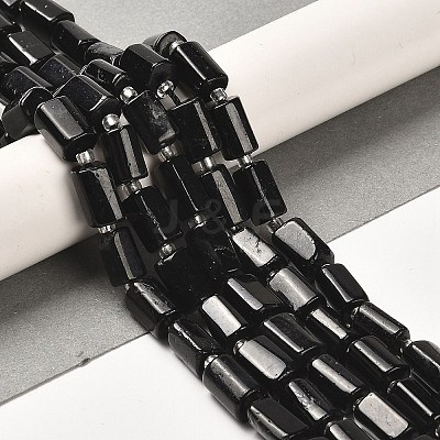 Natural Black Tourmaline Beads Strands G-N327-06-14B-1