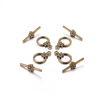 Tibetan Style Toggle Clasp X-MLF1075Y-NF-1
