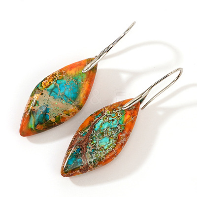 Bohemian Style 304 Stainless Steel Emperor Stone Dangle Earrings SL3554-3-1