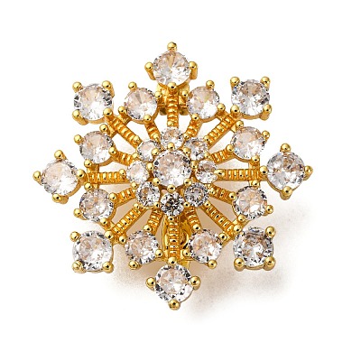 Brass Micro Pave Cubic Zirconia Pendant Bails KK-D378-21G-1