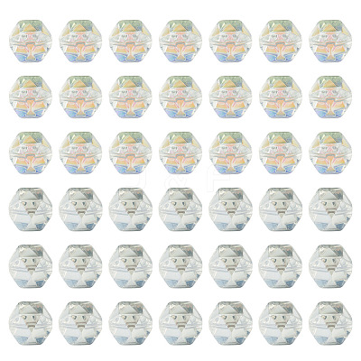 60Pcs 2 Colors Electroplate Glass Beads EGLA-TADJ0001-19E-1