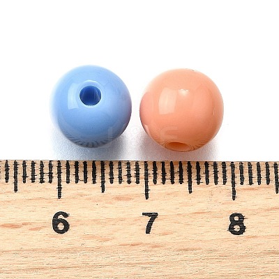 Opaque Acrylic Beads OACR-S071-01B-1
