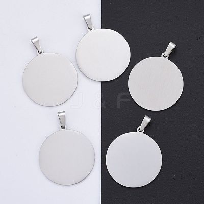 Tarnish Resistant 304 Stainless Steel Pendants STAS-P063-09P-1