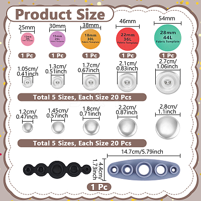Iron Blank Buttons FIND-UN0010-54-1