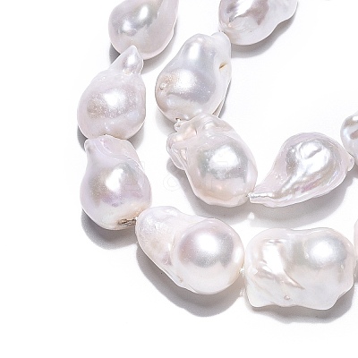 Natural Baroque Pearl Keshi Pearl Beads Strands PEAR-S019-02C-02-1