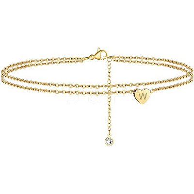 Heart Brass with Crystal Rhinestone Anklets FS-WGC43DA-14-1