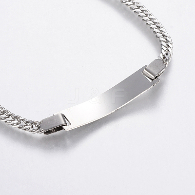 Tarnish Resistant 304 Stainless Steel Link Bracelets X-BJEW-H572-05P-1