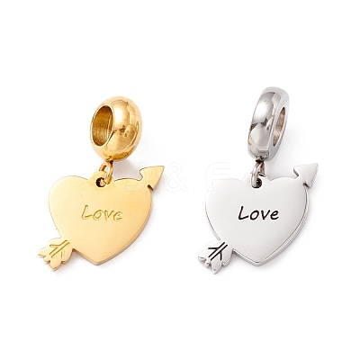 304 Stainless Steel European Dangle Charms STAS-I192-32-1