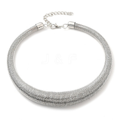 Iron Round Snake Chains Choker Necklaces NJEW-P289-04P-1