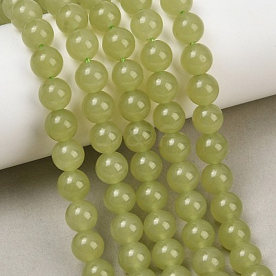 Natural Dyed White Jade Beads Strands GG-CBAEB22-B01-8mm-05-1