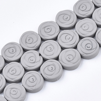 Spray Painted Non-magnetic Synthetic Hematite Beads Strands G-T124-33B-1