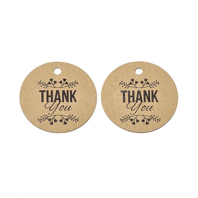 Thank You Theme Kraft Paper Jewelry Display Paper Price Tags CDIS-K004-01A-1