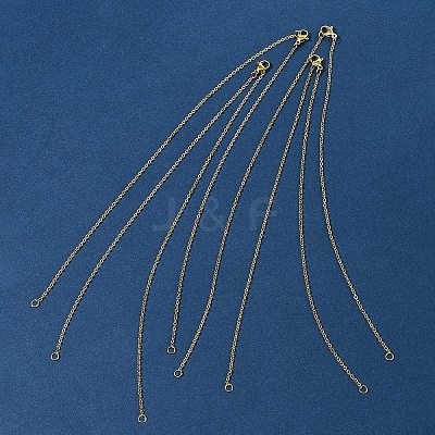 4Pcs 304 Stainless Steel Cable Chain Necklace Making STAS-FS0001-81G-1