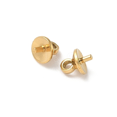 304 Stainless Steel Cup Pearl Peg Bails Pin Pendants STAS-L300-004C-G-1