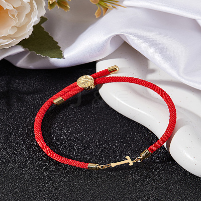 1Pc Adjustable Nylon Cord Slider Bracelets for Women BJEW-LP0001-32T-02-1