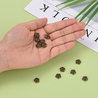Tibetan Style Bead Caps TIBEB-A24621-AB-FF-1