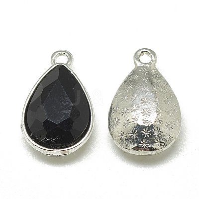 Alloy Glass Pendants PALLOY-T028-10x14mm-02-1