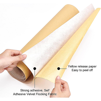 Self Adhesive Velvet Flocking Fabric OCOR-BC0001-58A-06-1