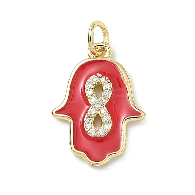 Brass Micro Pave Cubic Zirconia Pendants LS-KK-H255-09G-04-1