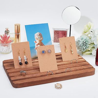 1Pc Wooden Card Display Base DIY-NB0007-76-1
