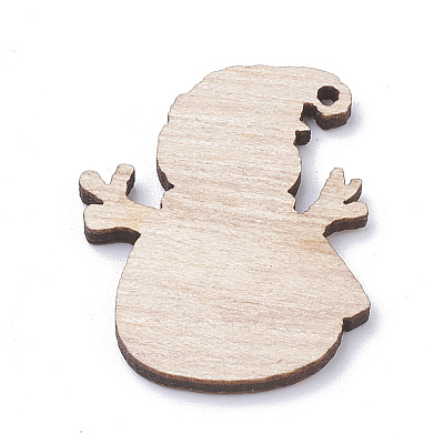 Undyed Wooden Pendants LS-X-WOOD-S040-16-1