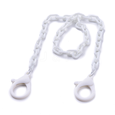 Personalized ABS Plastic Cable Chain Necklaces NJEW-JN02849-07-1