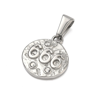 Textured 304 Stainless Steel Pendants STAS-A140-02P-6-1
