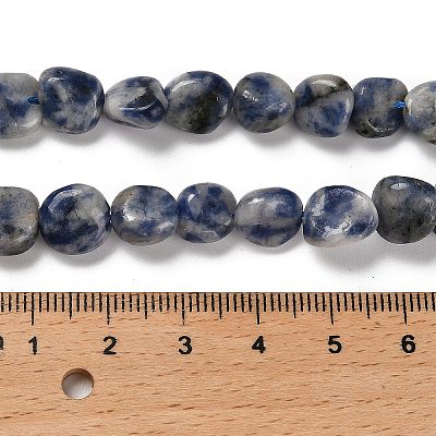 Natural Blue Spot Jasper Beads Strands G-P497-01E-67-1