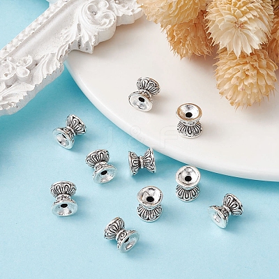Tibetan Style Alloy Bead Cones TIBEB-YW0001-08-1