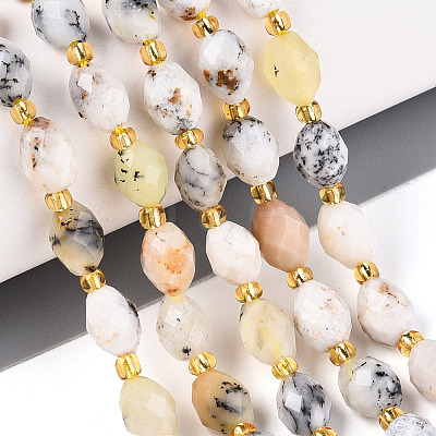 Natural Flower Opal Beads Strands G-N342-35-8x6-14-1