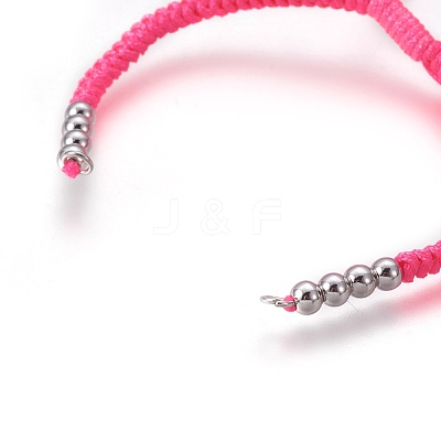 Nylon Cord Braided Bead Bracelets Making BJEW-F360-FP11-1