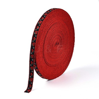 Polyester Strawberry Ribbon OCOR-T016-04A-1