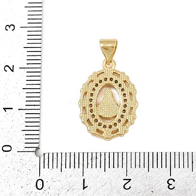 Brass Micro Pave Cubic Zirconia Pendants KK-P323-11C-G02-1