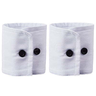 Removable Cotton Wrist Cuffs with Resin Button AJEW-WH20077-020A-1